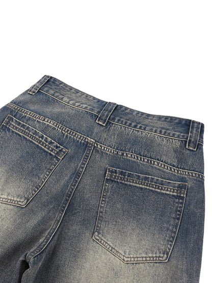 Concentrate Streetwear - Vintage Wash Baggy Denim Shorts/Jorts