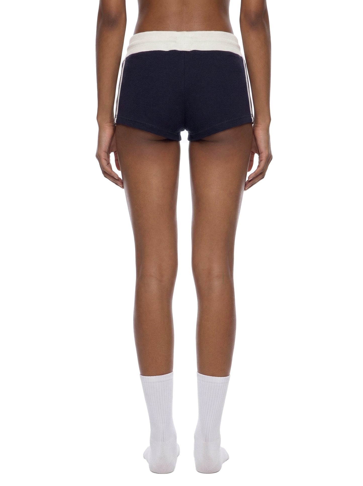 Concentrate Streetwear - Starry Sea - 220gsm Women's Cheeky Contrast Stripe Track Short Shorts