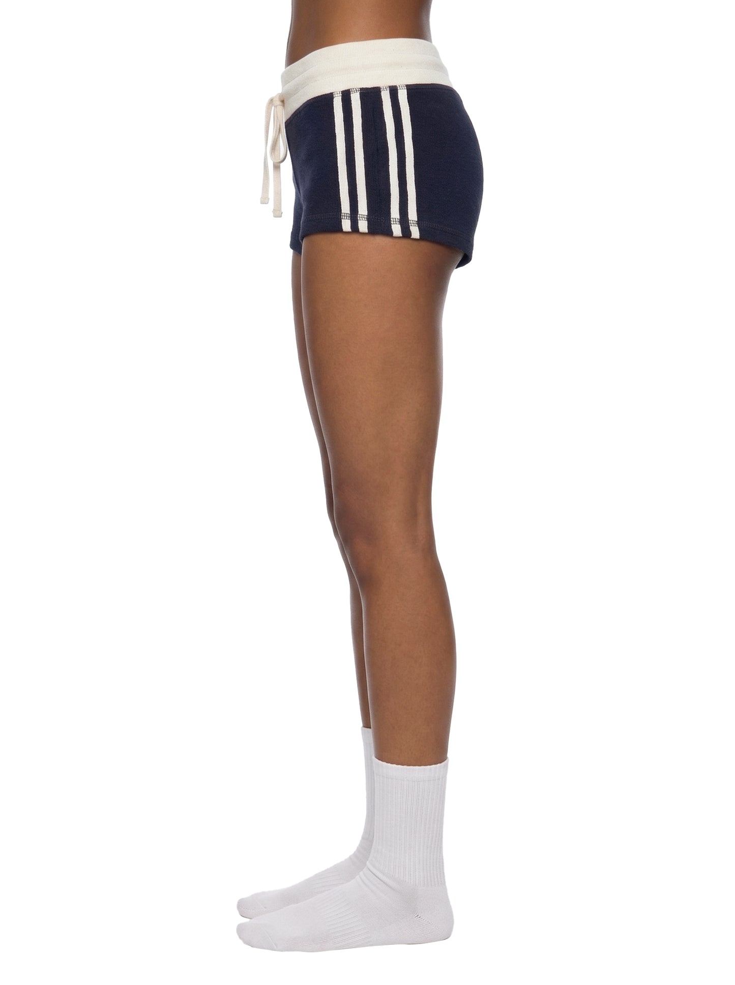 Concentrate Streetwear - Starry Sea - 220gsm Women's Cheeky Contrast Stripe Track Short Shorts