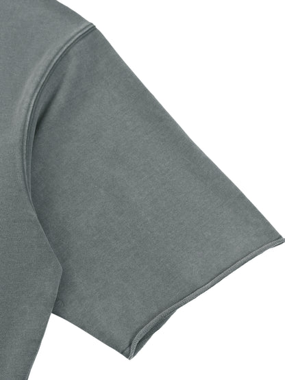 Concentrate Streetwear - 	Pure Emblem - 310gsm Unisex Mineral Wash Boxy Raw Edge T-Shirt