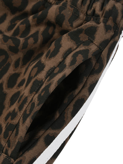 Concentrate Streetwear - Starry Sea - 360gsm Unisex Heavyweight Leopard Drawstring Shorts