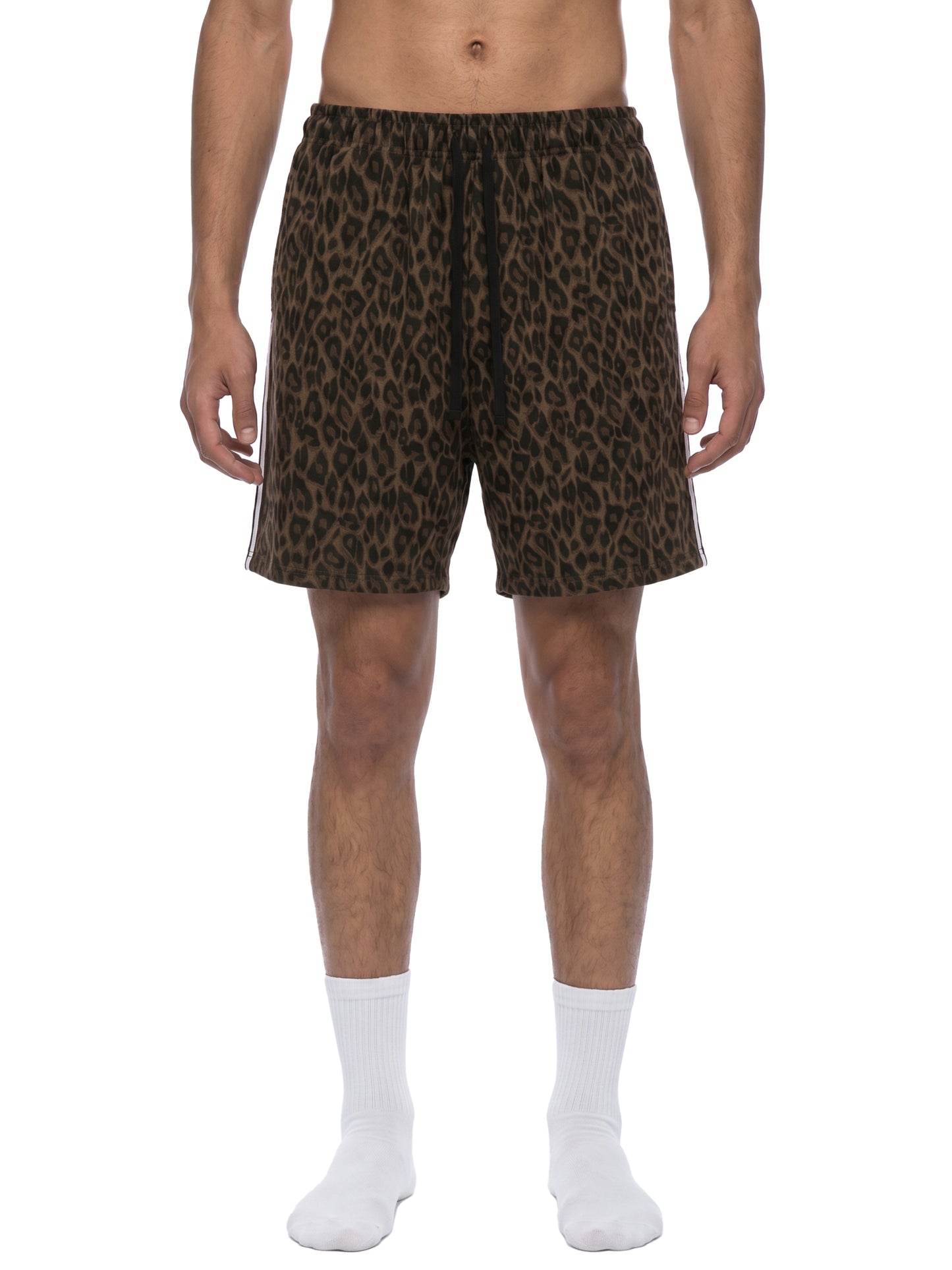 Concentrate Streetwear - Starry Sea - 360gsm Unisex Heavyweight Leopard Drawstring Shorts