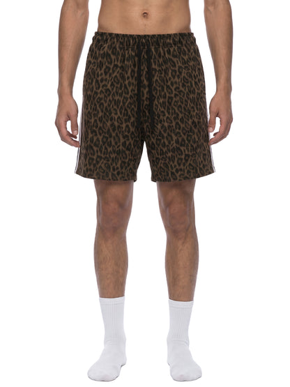 Concentrate Streetwear - Starry Sea - 360gsm Unisex Heavyweight Leopard Drawstring Shorts