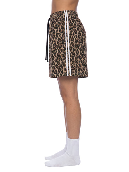 Concentrate Streetwear - Starry Sea - 360gsm Unisex Heavyweight Leopard Drawstring Shorts