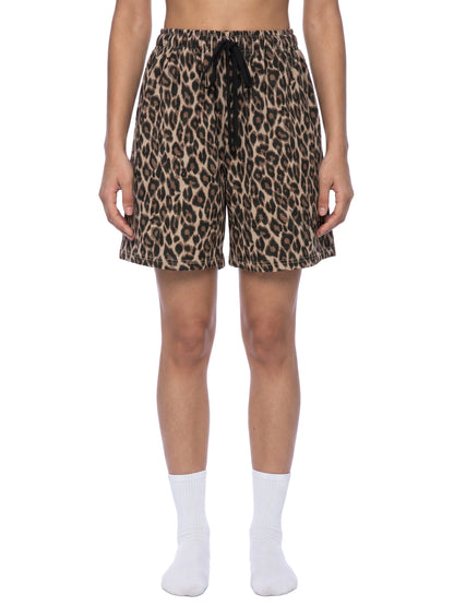 Concentrate Streetwear - Starry Sea - 360gsm Unisex Heavyweight Leopard Drawstring Shorts