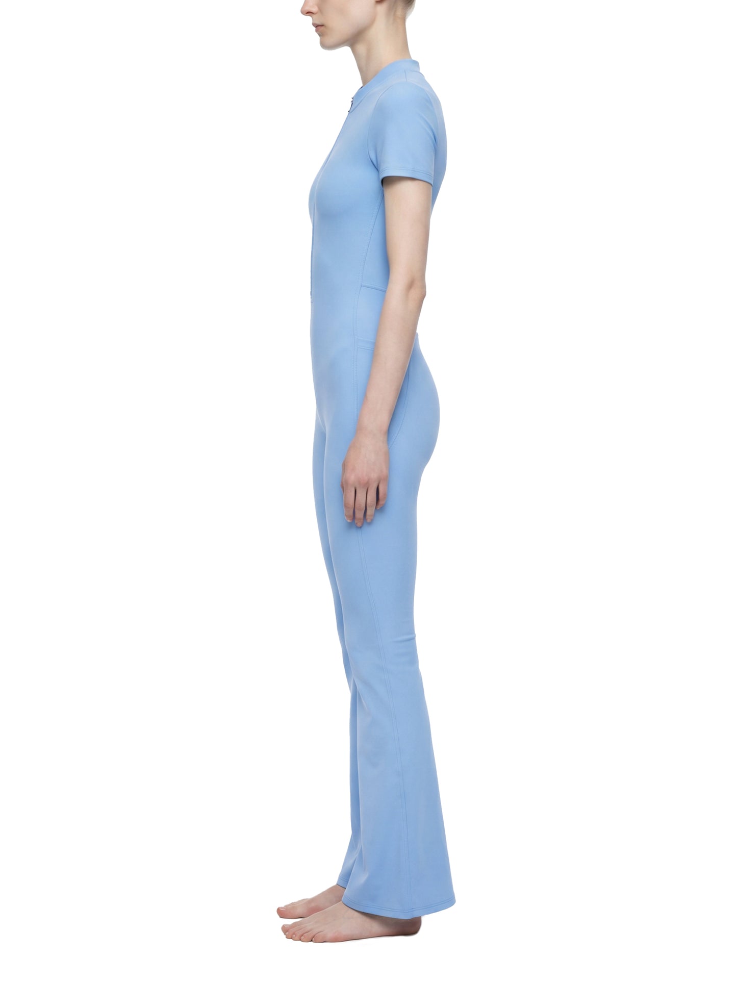Concentrate Streetwear - Starry Sea - 230gsm Women’s Tight Flared Leg Quarter-Zip Jumpsuit