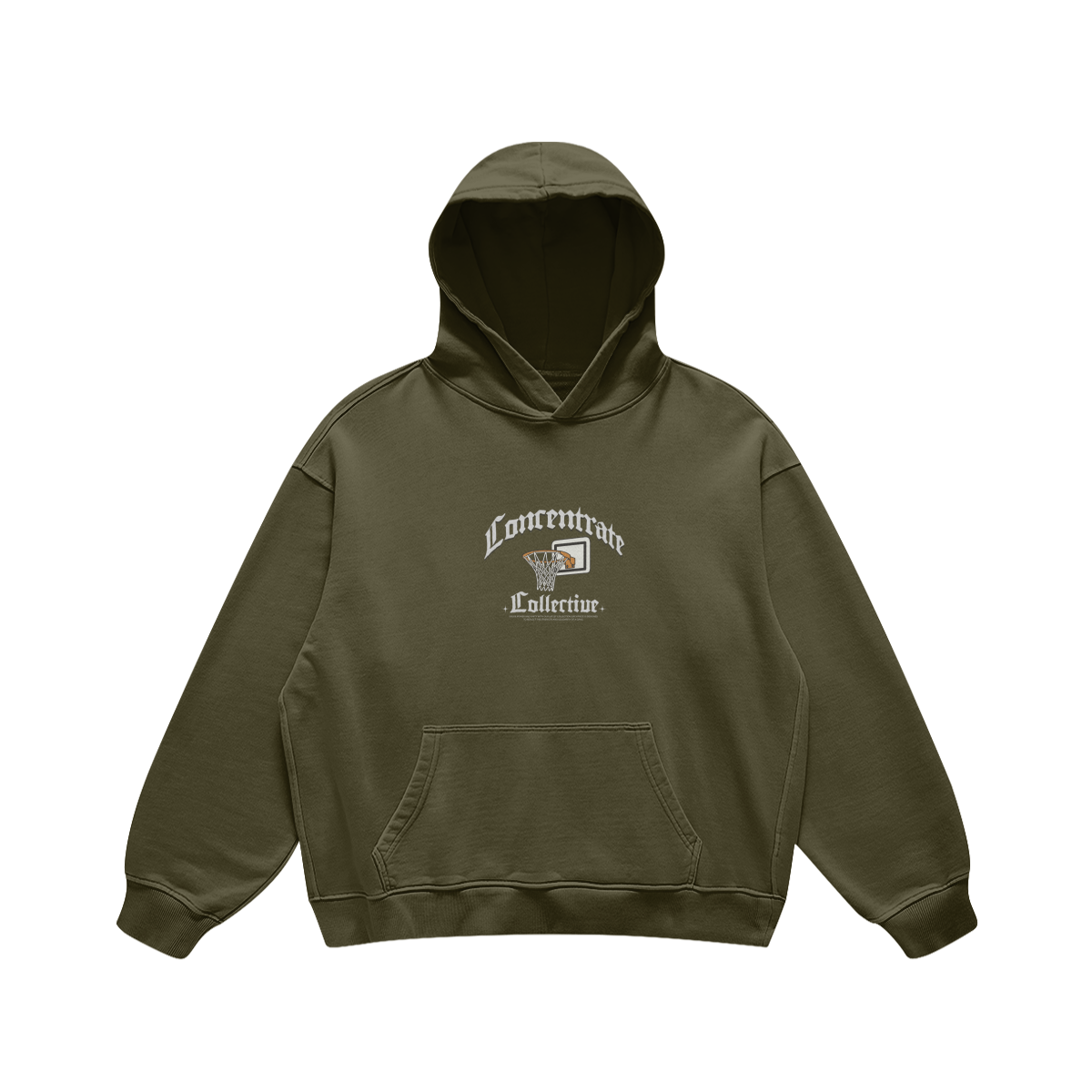 Concentrate Streetwear - Basketball - 440gsm Oversized Thick Hoodie