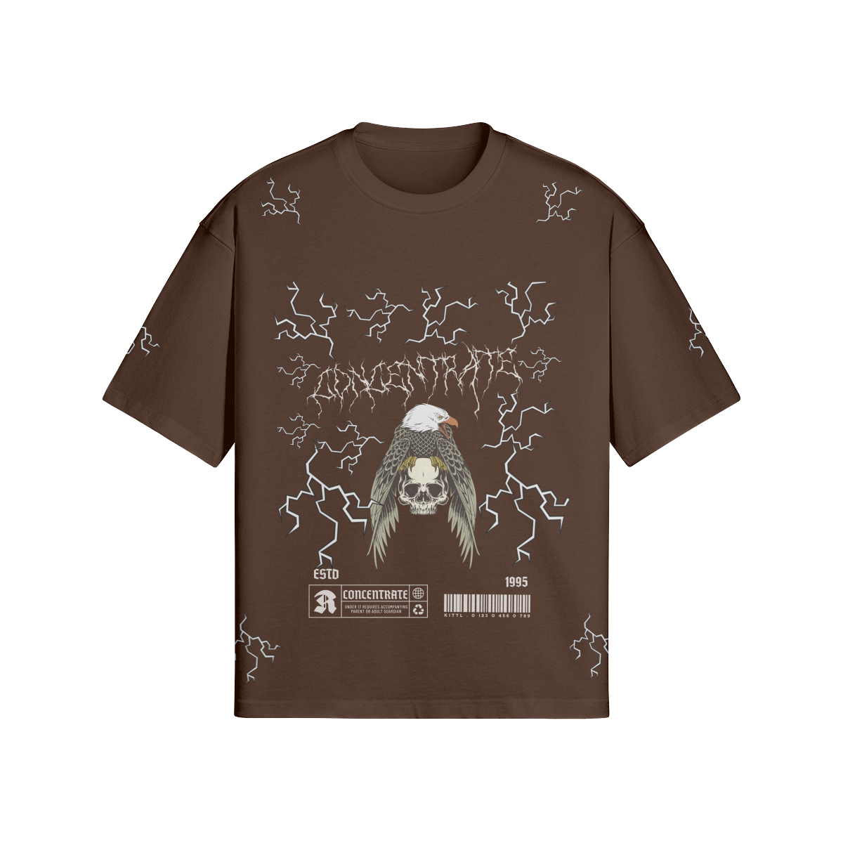 Concentrate Streetwear - Electric Eagle - 280gsm Loose Fit Box Tee
