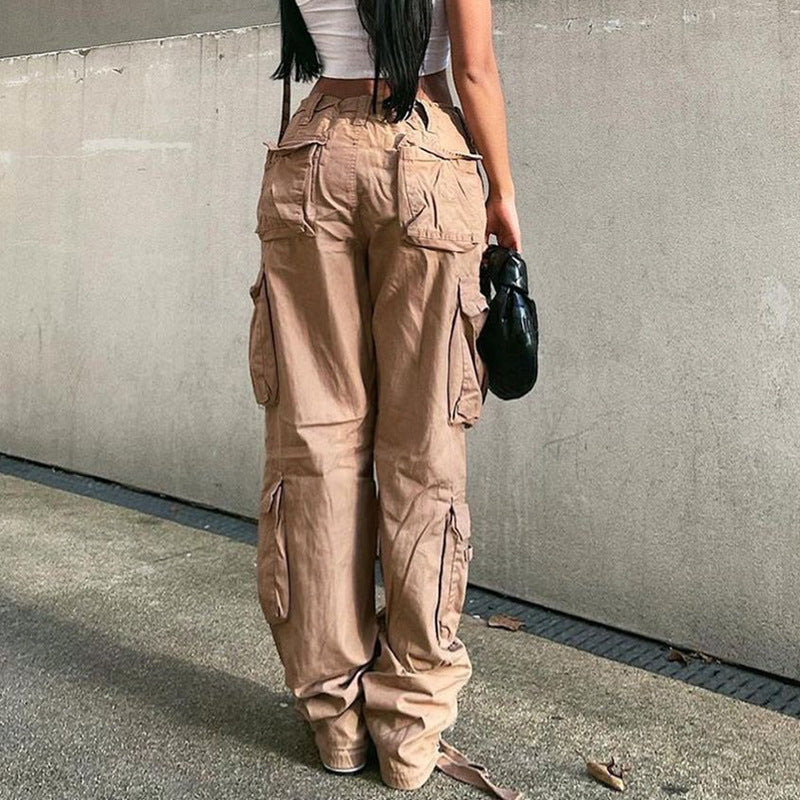 Concentrate Collective - Girl Cargo Solid Baggy Pants