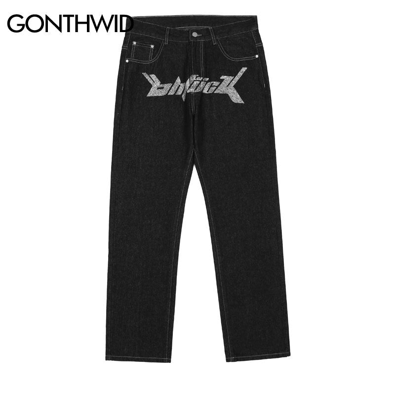 Concentrate Collective -Gonthwid - Men's Casual Loose Black Trousers