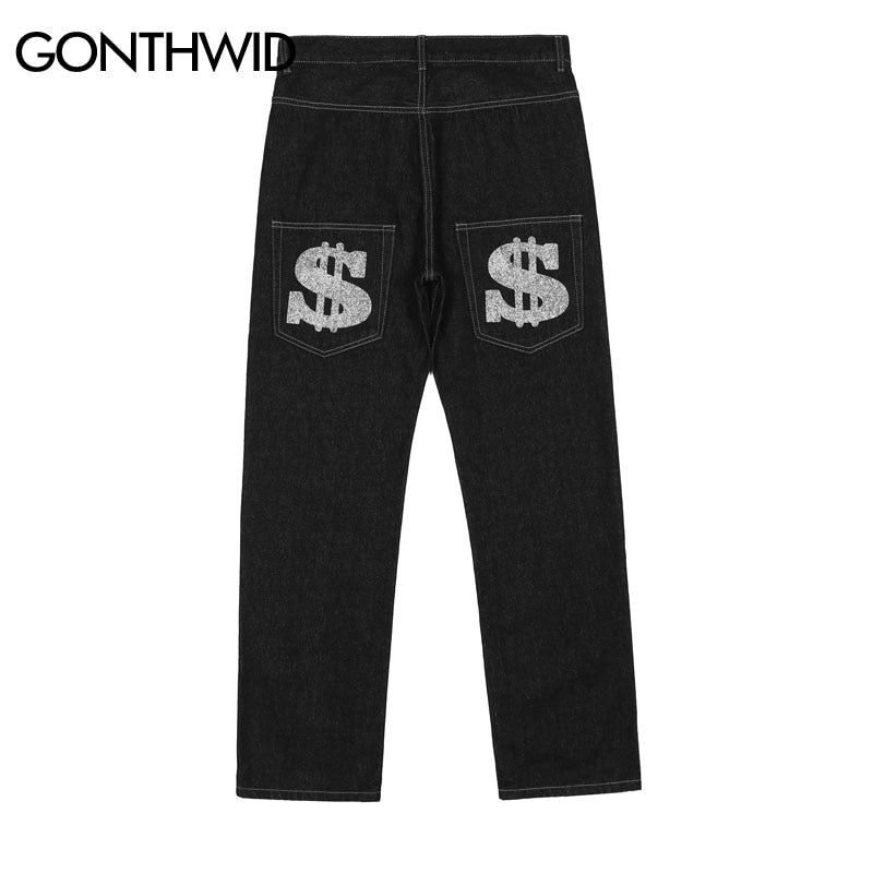 Concentrate Collective -Gonthwid - Men's Casual Loose Black Trousers