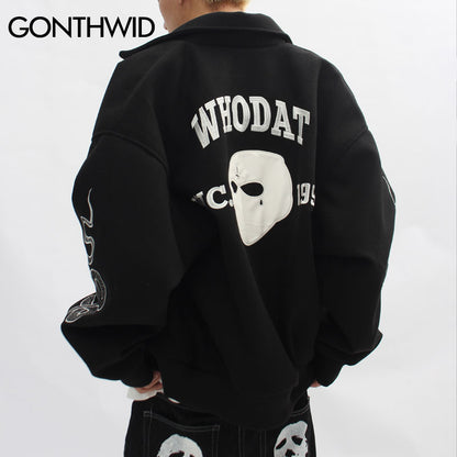 Concentrate Collective - Who Dat - Embroidery Snake Varsity Jacket