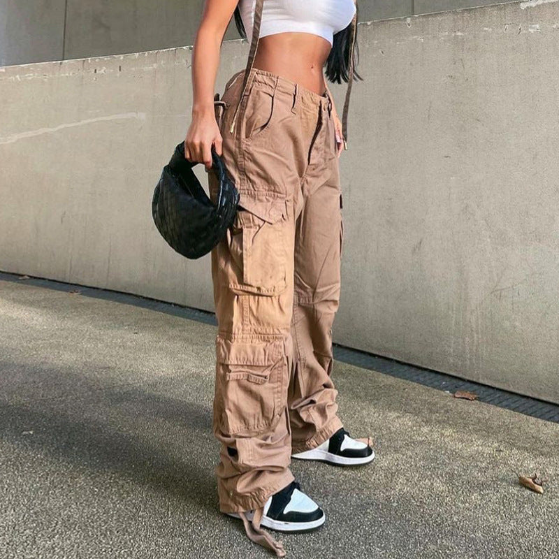 Concentrate Collective - Girl Cargo Solid Baggy Pants